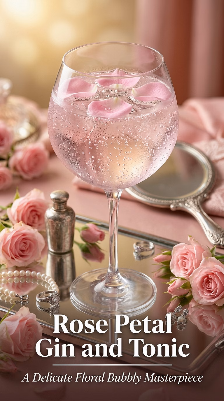Rose Petal Gin and Tonic