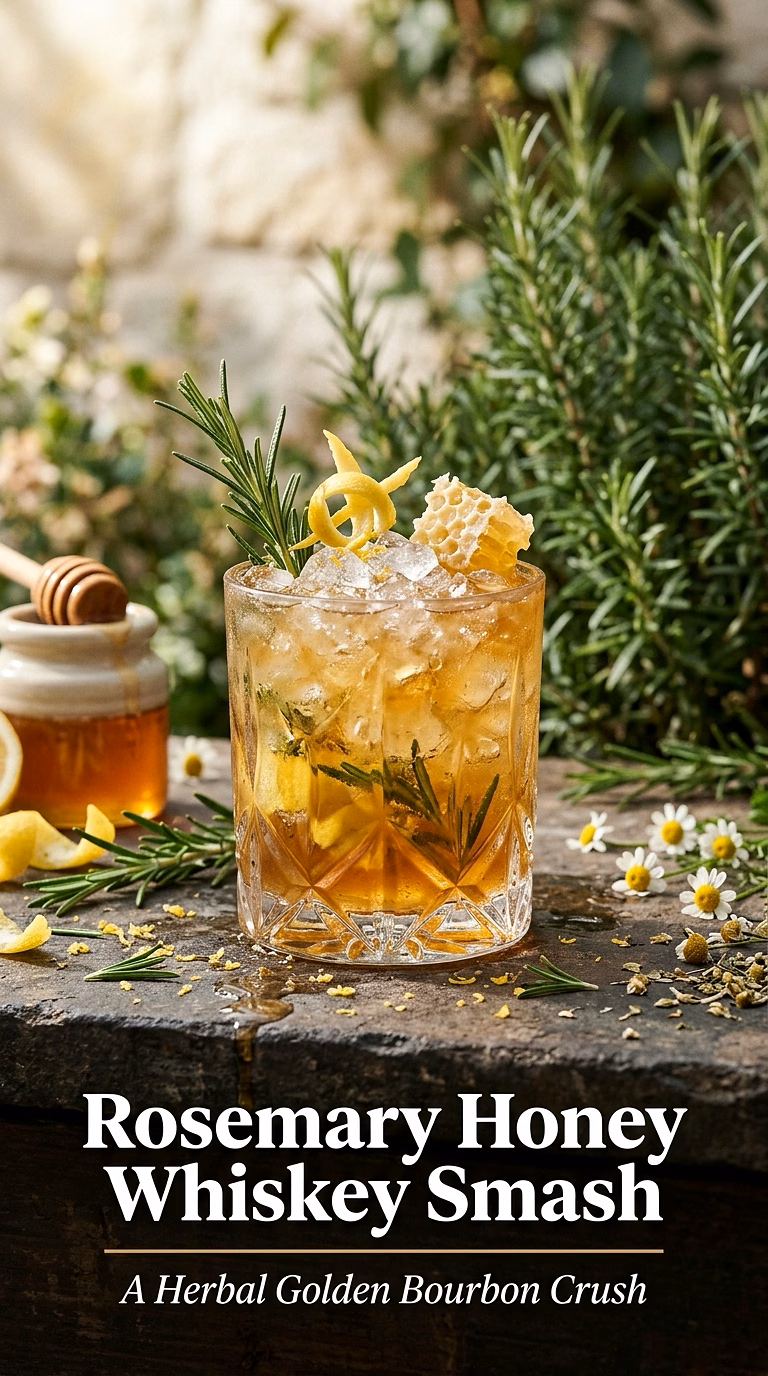 Rosemary Honey Whiskey Smash