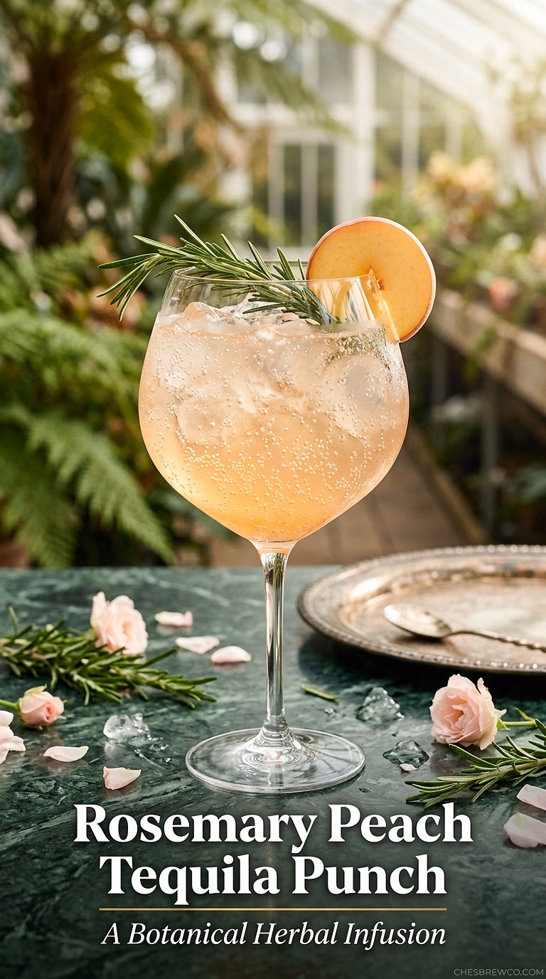 Rosemary Peach Tequila Punch