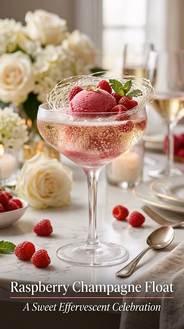 Sparkling Raspberry Champagne Float