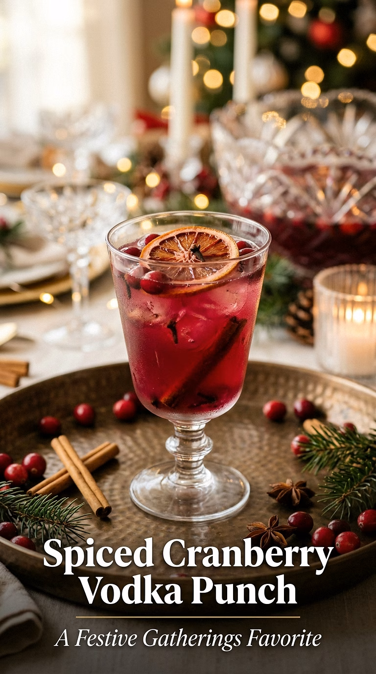 Spiced Cranberry Vodka Punch