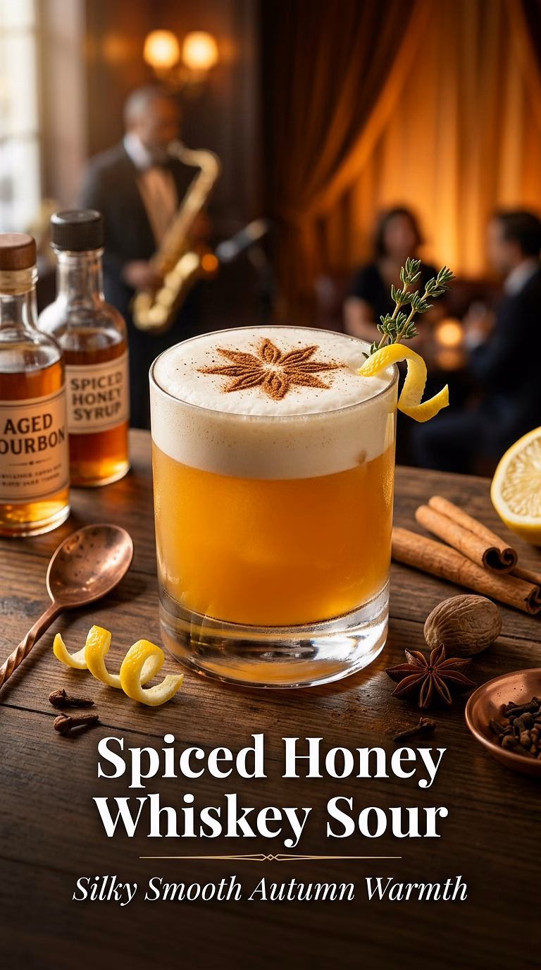 Spiced Honey Whiskey Sour