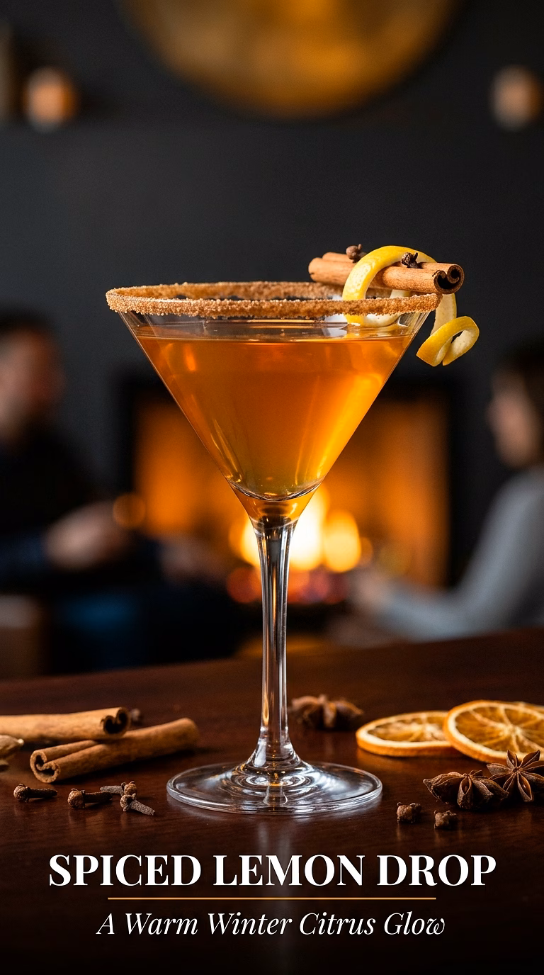 Spiced Rum Lemon Drop