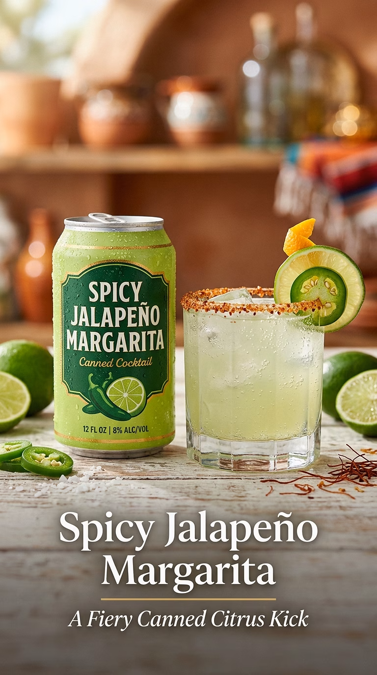 Spicy Jalapeño Margarita Canned Cocktail