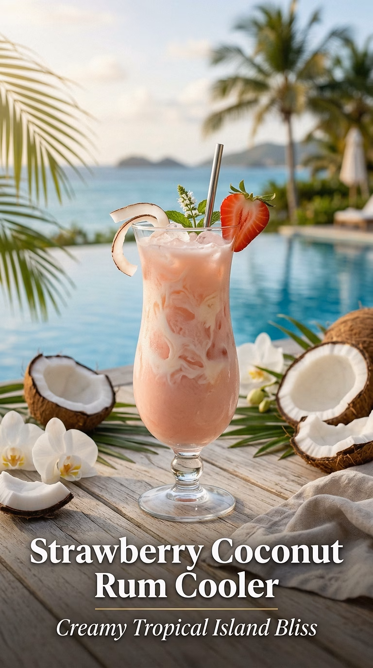 Strawberry Coconut Rum Cooler