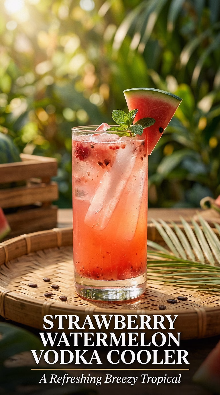 Strawberry Watermelon Vodka Cooler