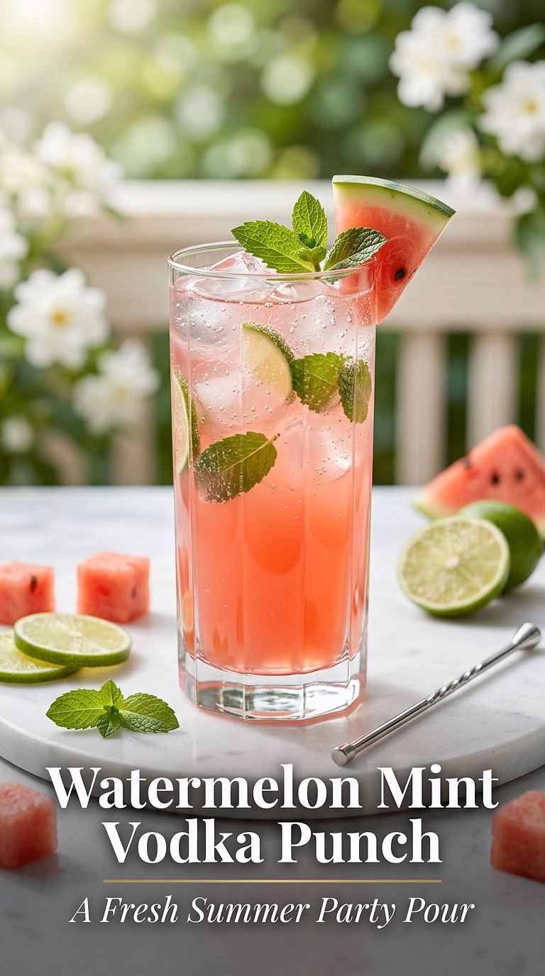 Watermelon Mint Vodka Punch
