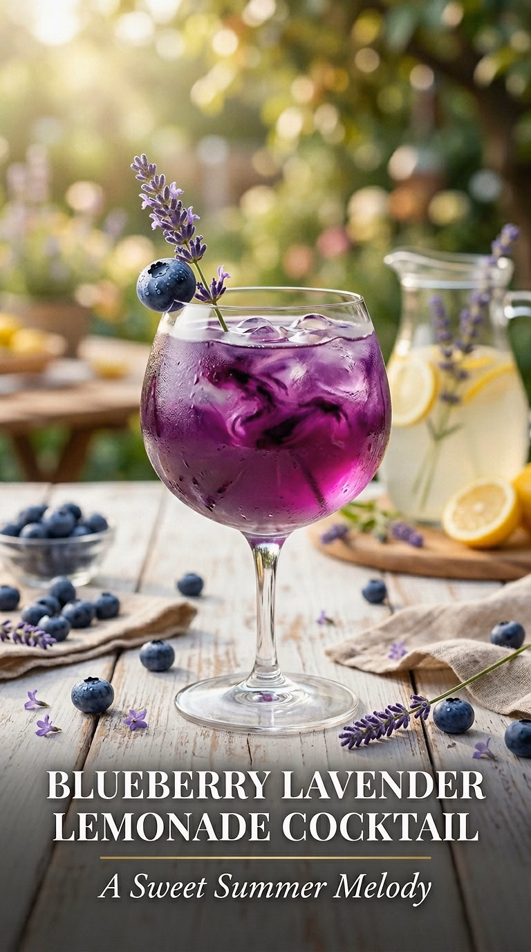 Blueberry Lavender Lemonade Cocktail