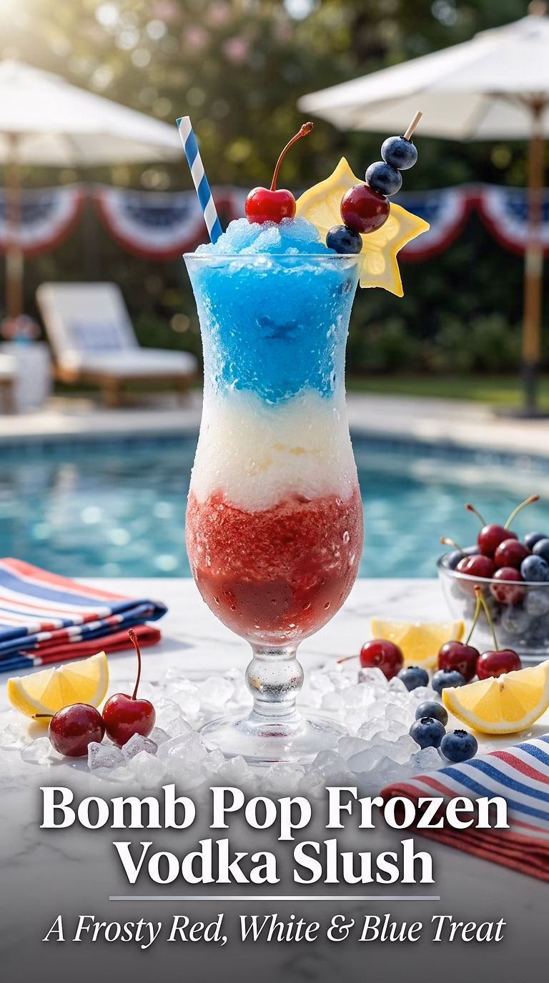 Bomb Pop Frozen Vodka Slush