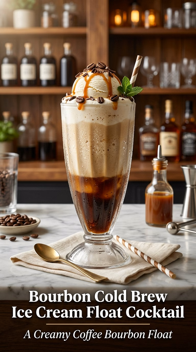 Bourbon Cold Brew Ice Cream Float Cocktail