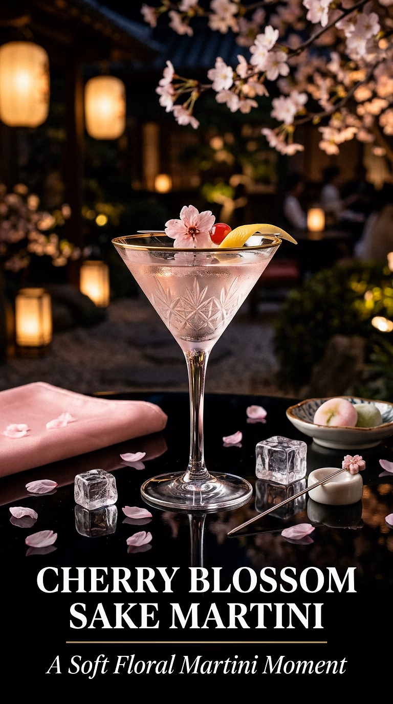 Cherry Blossom Sake Martini