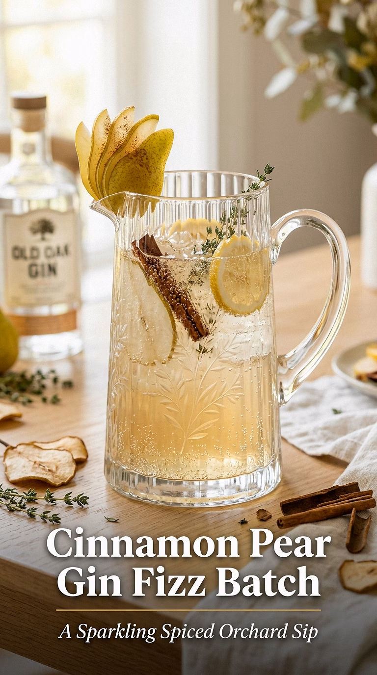 Cinnamon Pear Gin Fizz Batch