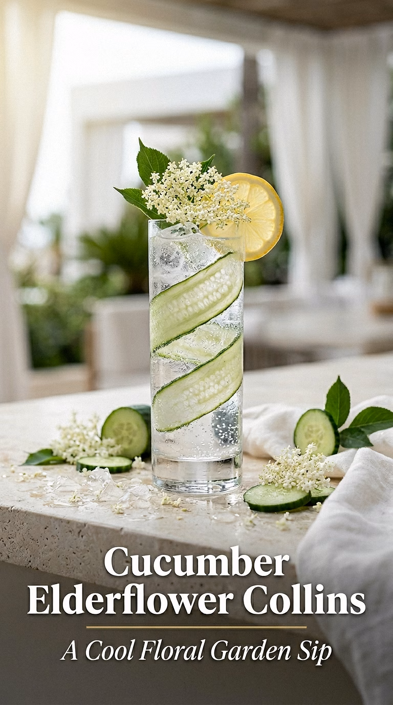Cucumber Elderflower Collins