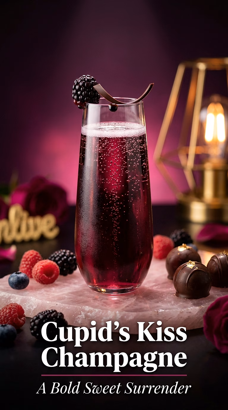 Cupid's Kiss (Balsamic Berry Shrub Champagne)
