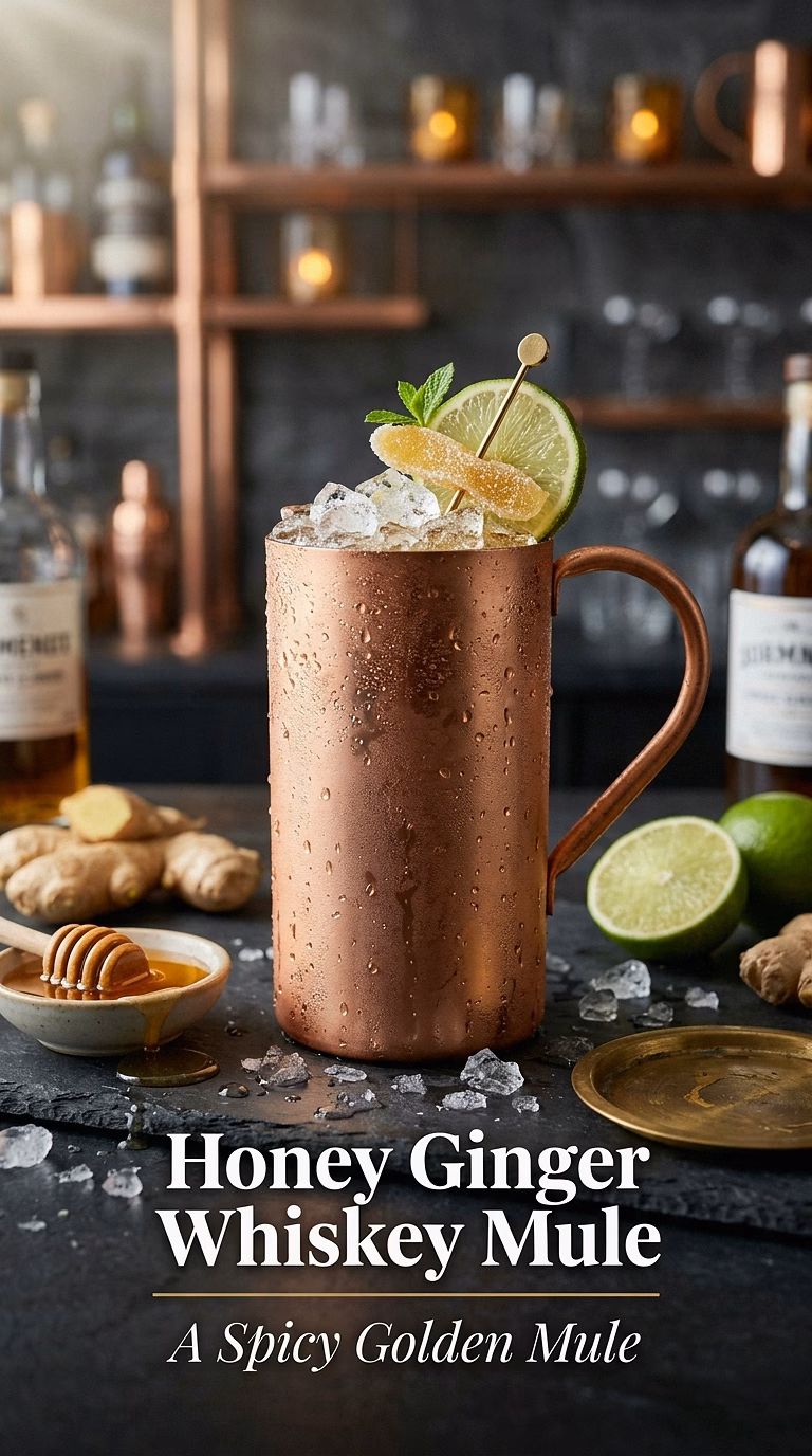 Honey Ginger Whiskey Mule