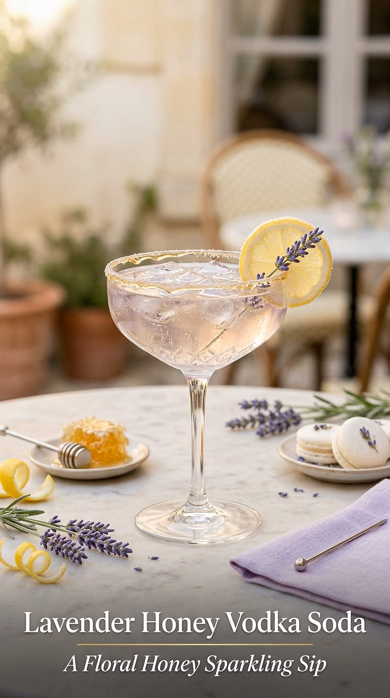 Lavender Honey Vodka Soda