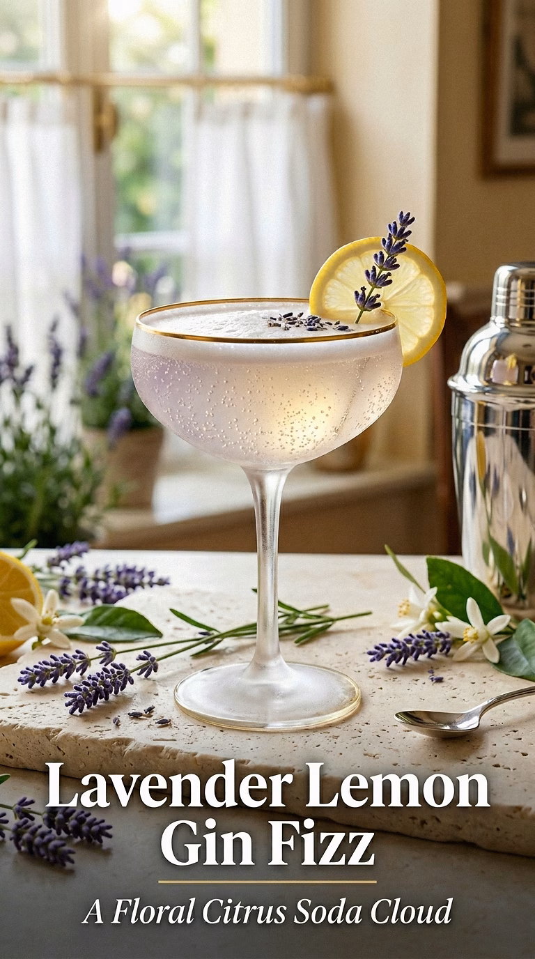 Lavender Lemon Gin Fizz