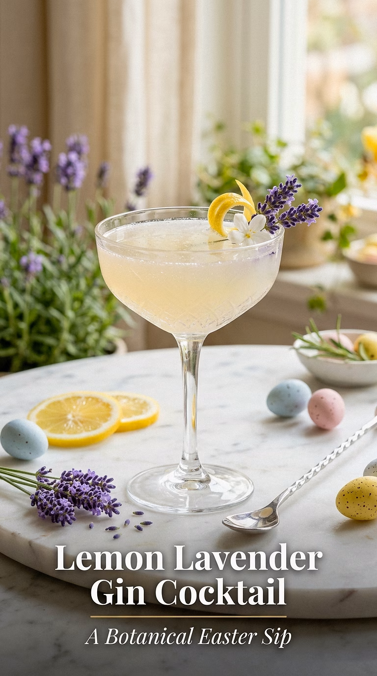 Lemon Lavender Gin Cocktail
