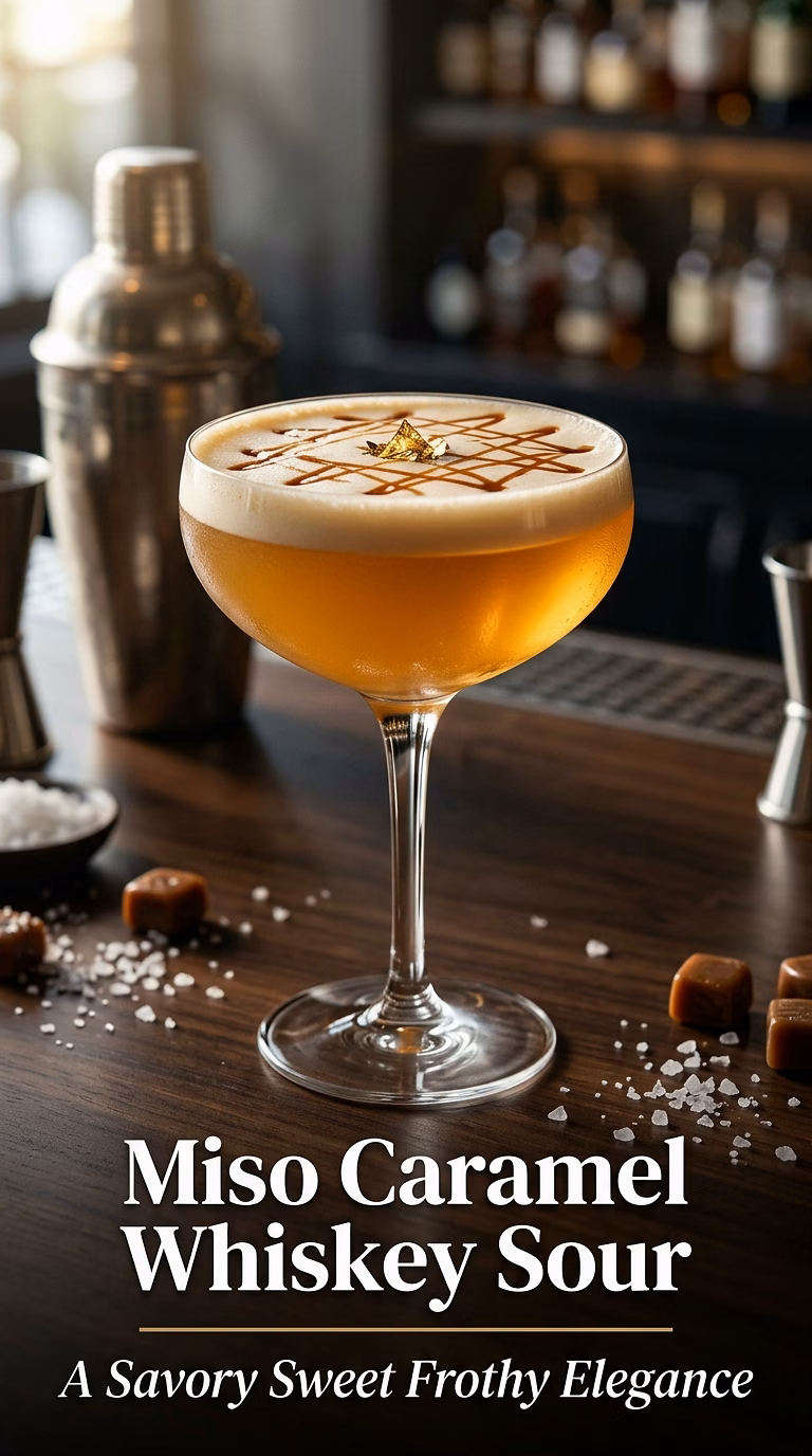 Miso Caramel Whiskey Sour