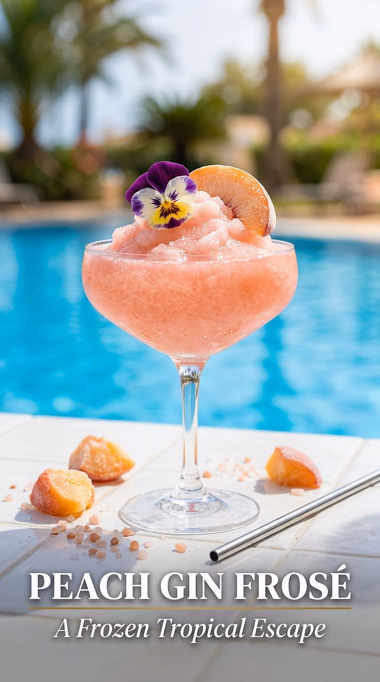 Peach Gin Frosé