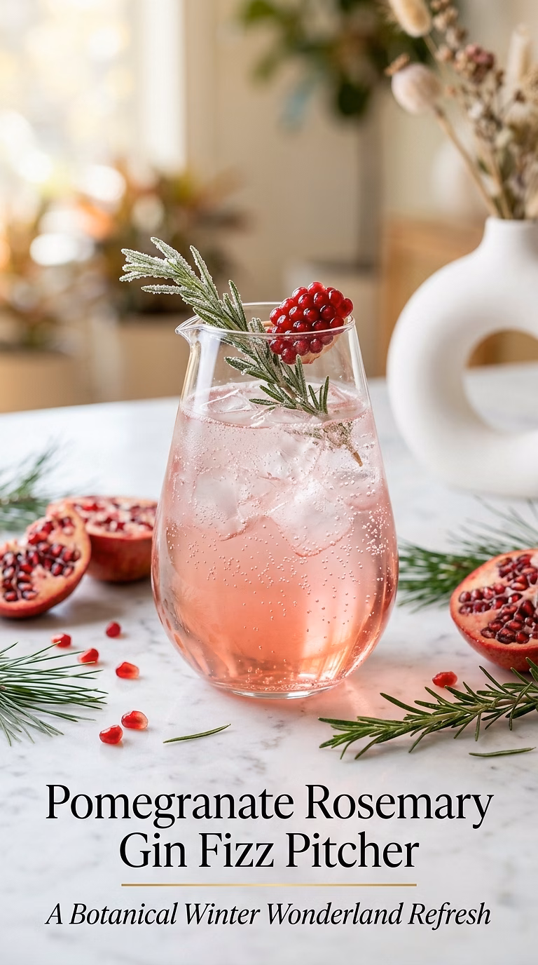 Pomegranate Rosemary Gin Fizz Pitcher