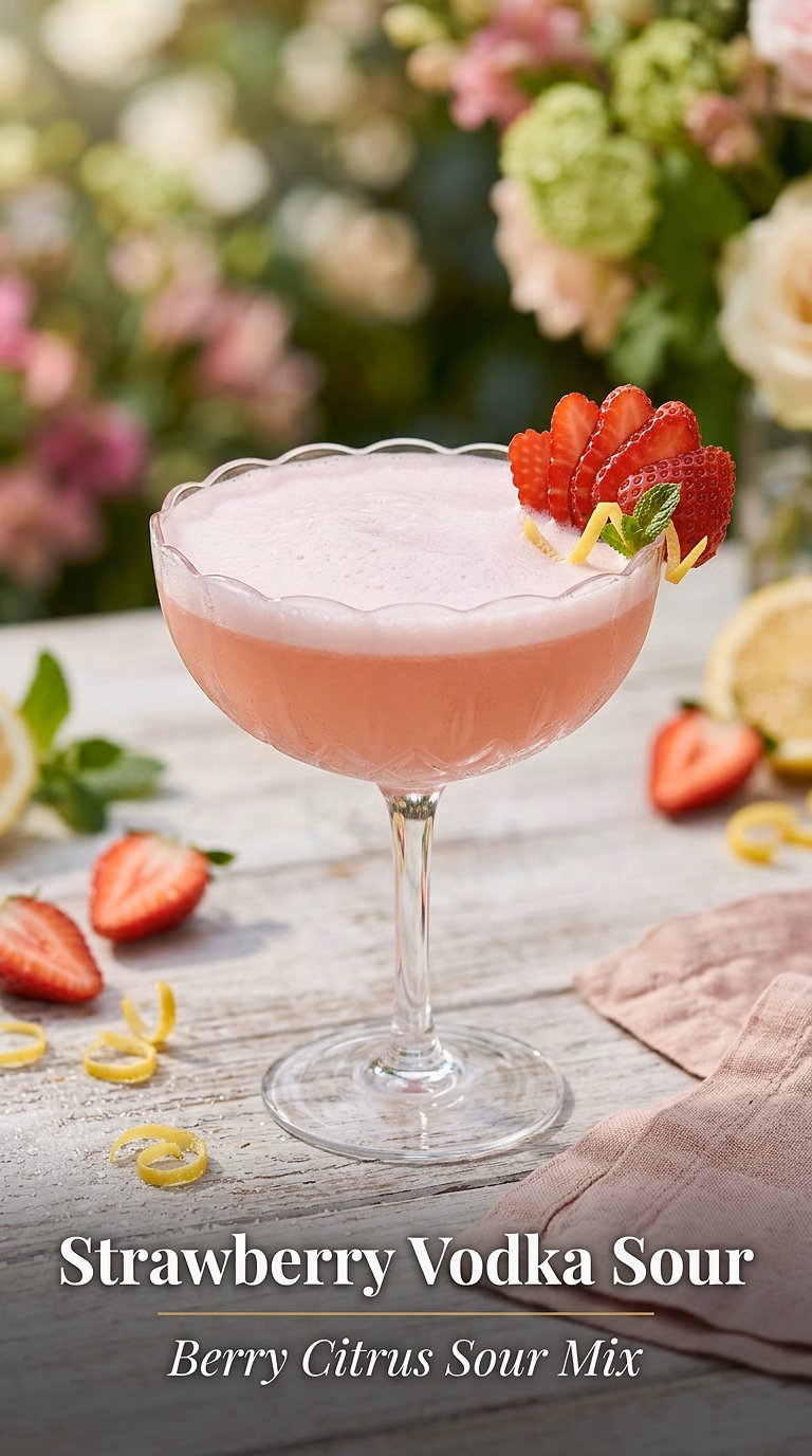 Strawberry Vodka Sour