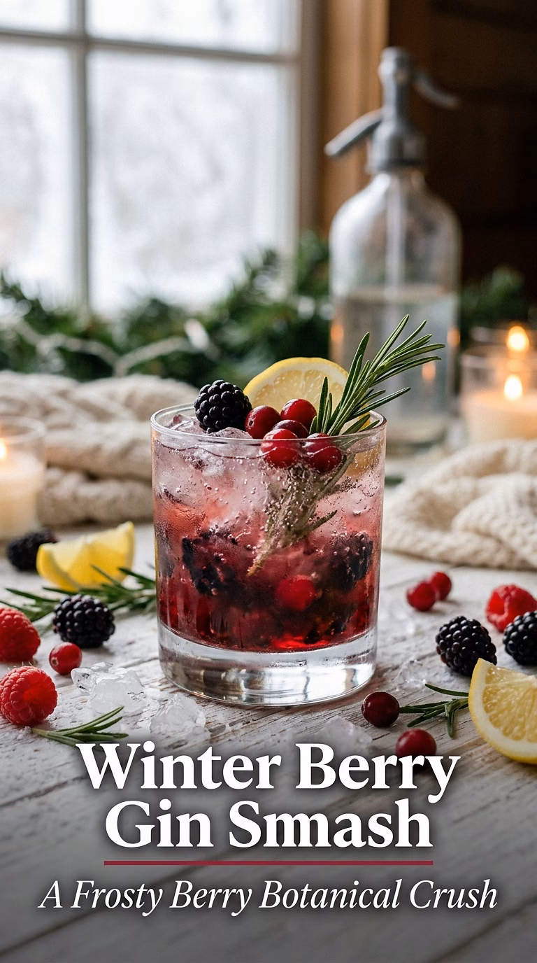 Winter Berry Gin Smash