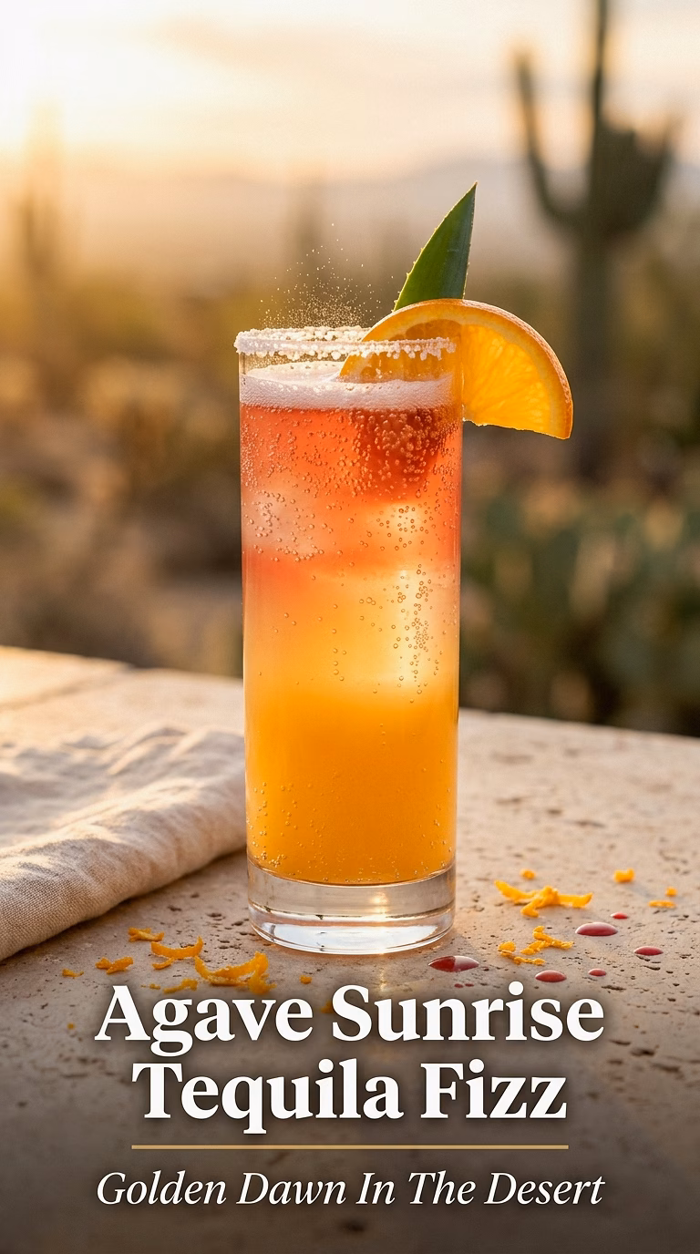 Agave Sunrise Tequila Fizz
