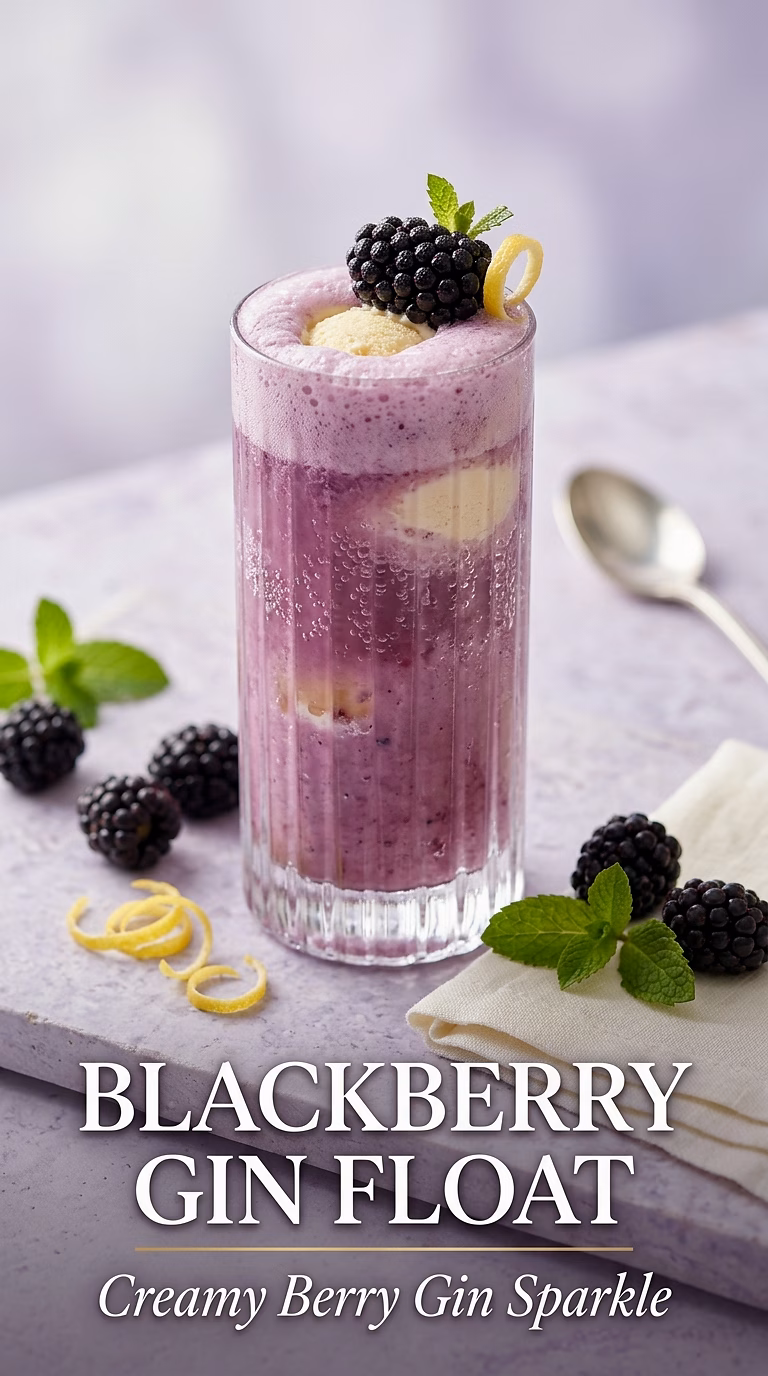 Blackberry Gin Float