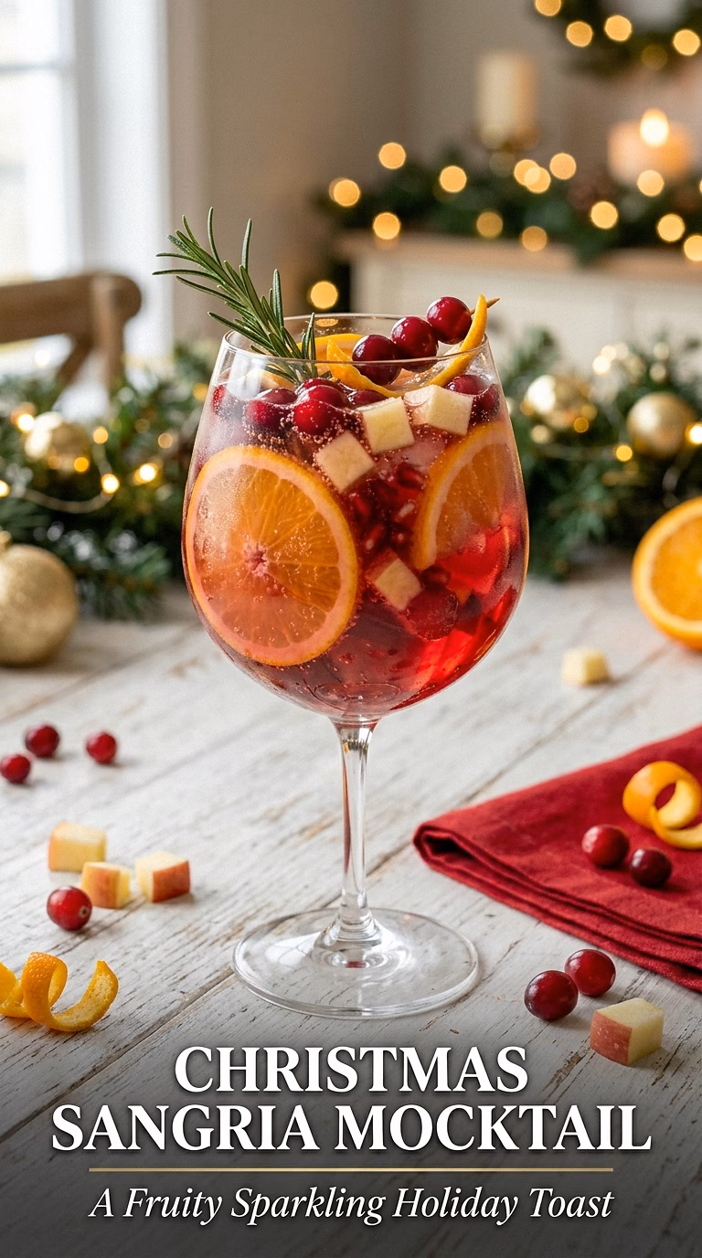 Christmas Sangria Mocktail