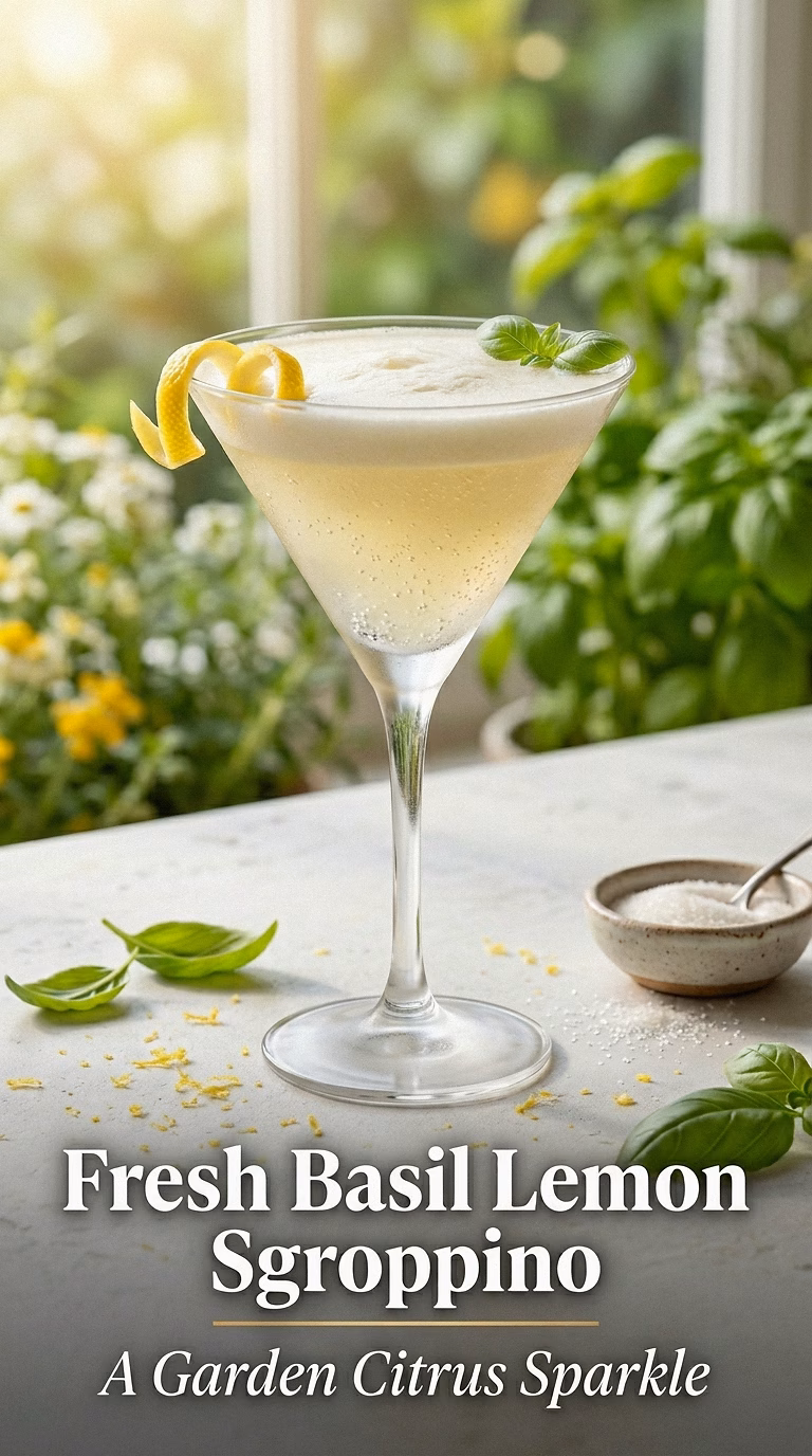 Fresh Basil Lemon Sgroppino