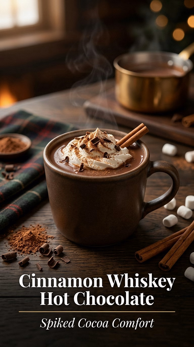 Cinnamon Whiskey Hot Chocolate