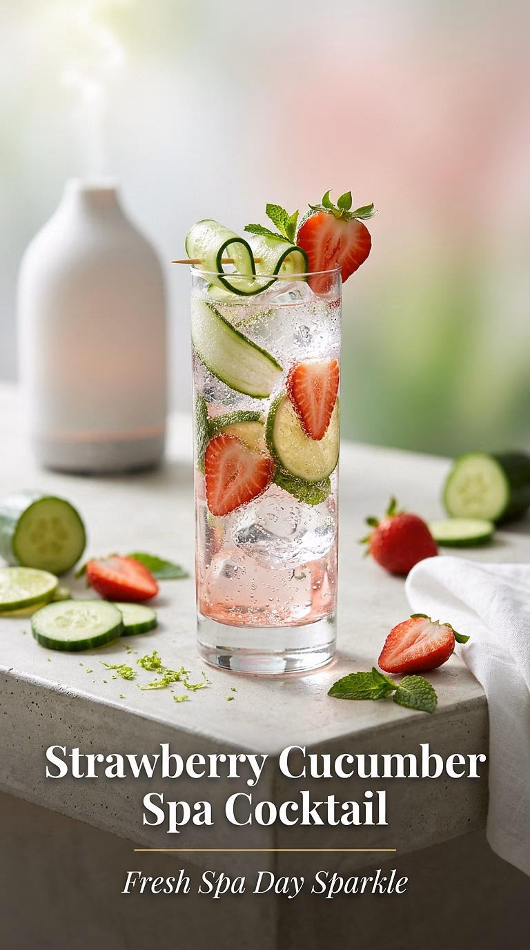 Strawberry Cucumber Spa Cocktail