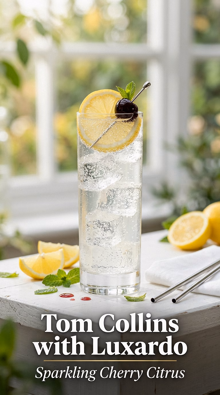Tom Collins with Luxardo