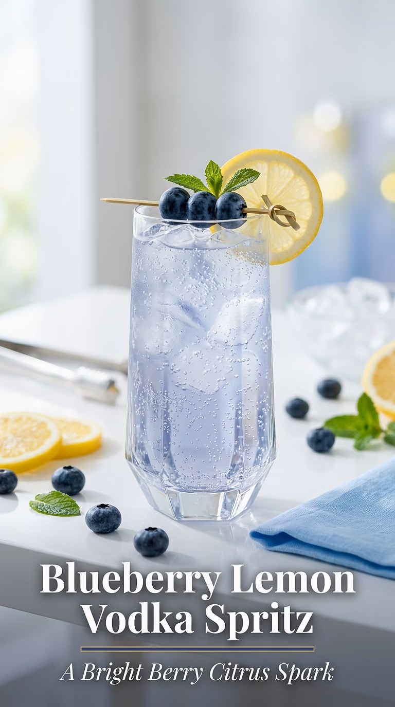 Blueberry Lemon Vodka Spritz