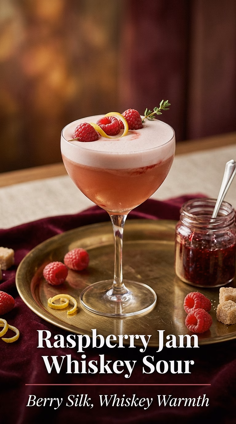 Raspberry Jam Whiskey Sour
