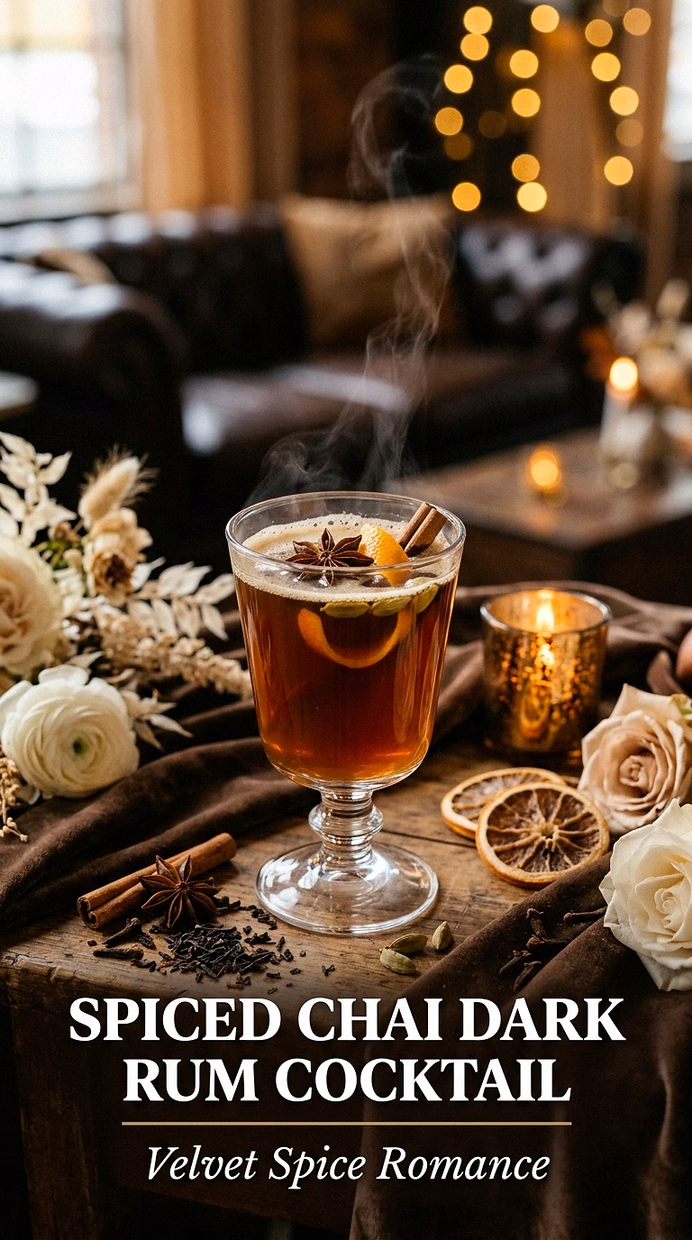 Spiced Chai Dark Rum Cocktail