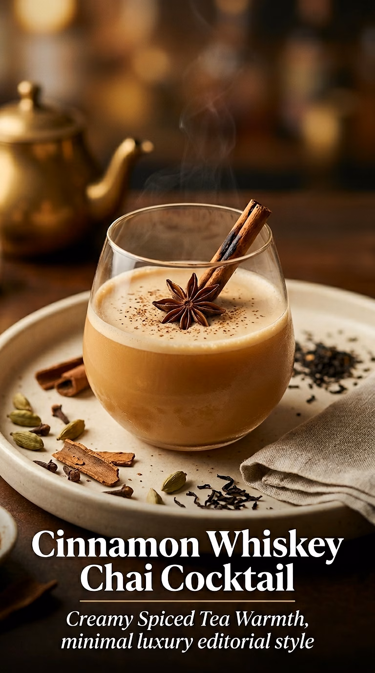Cinnamon Whiskey Chai Cocktail