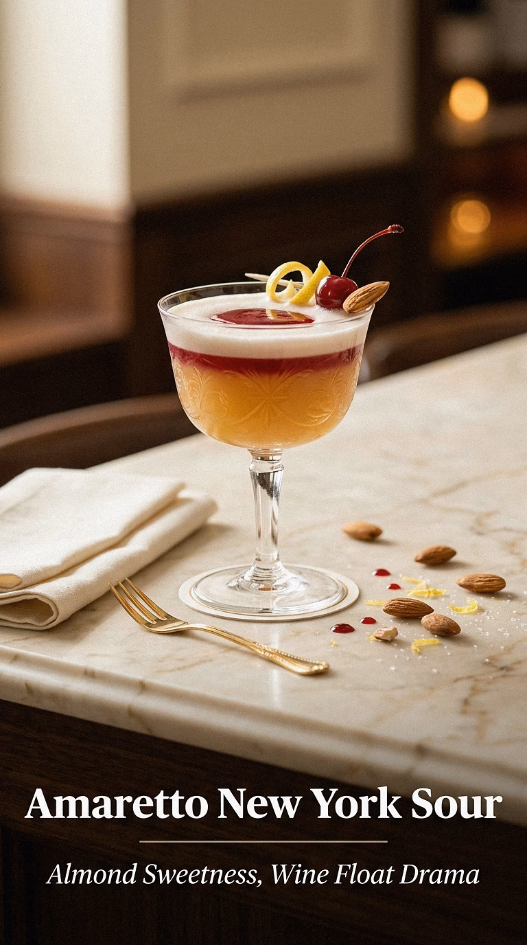 Amaretto New York Sour