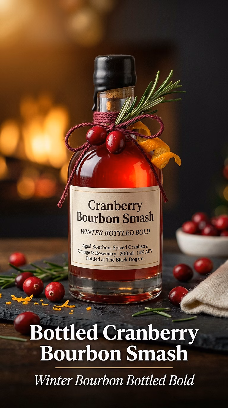 Bottled Cranberry Bourbon Smash