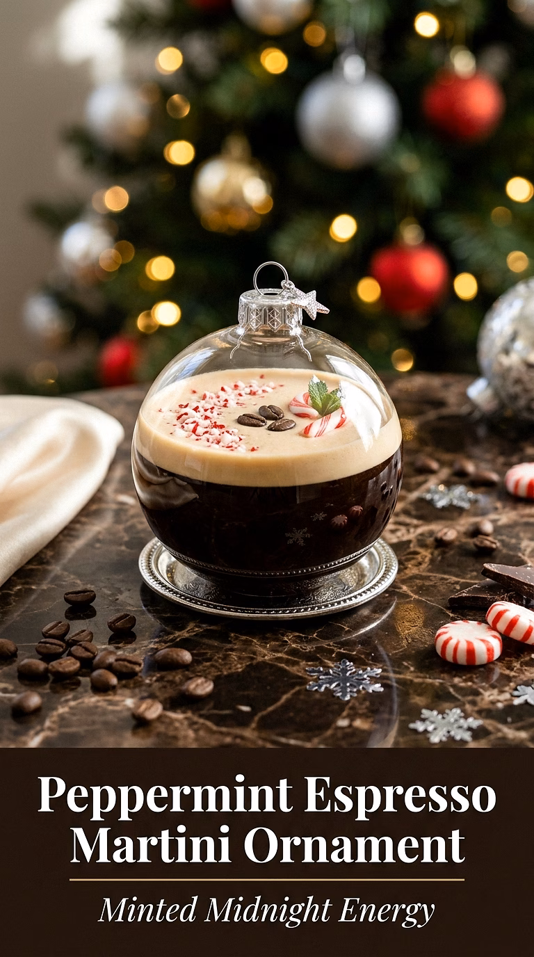 Peppermint Espresso Martini Ornament