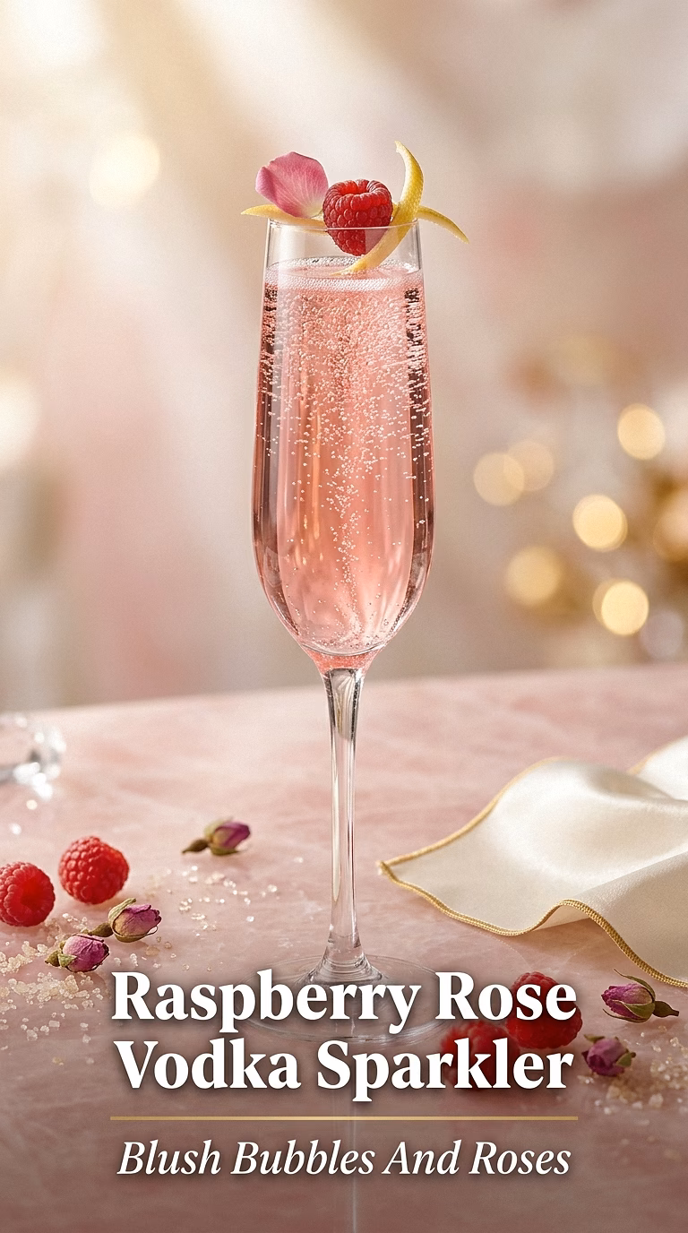 Raspberry Rose Vodka Sparkler