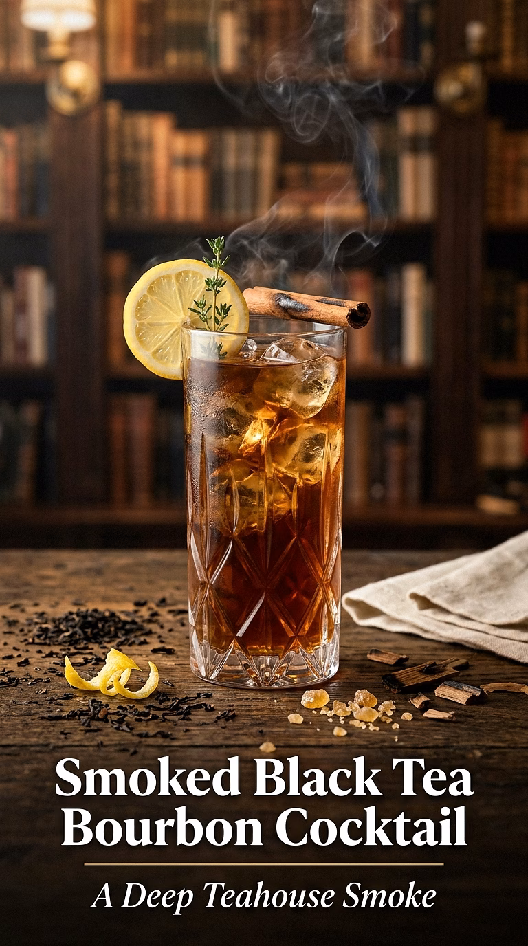 Smoked Black Tea Bourbon Cocktail