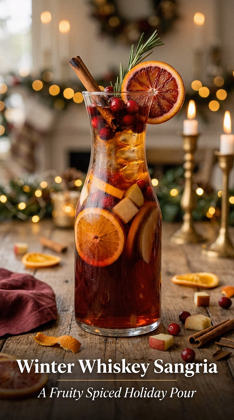 Winter Whiskey Sangria