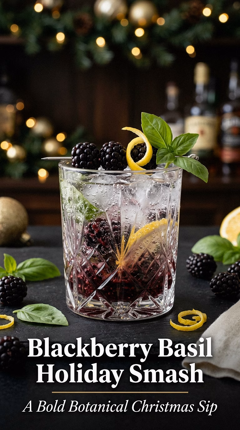 Blackberry Basil Holiday Smash
