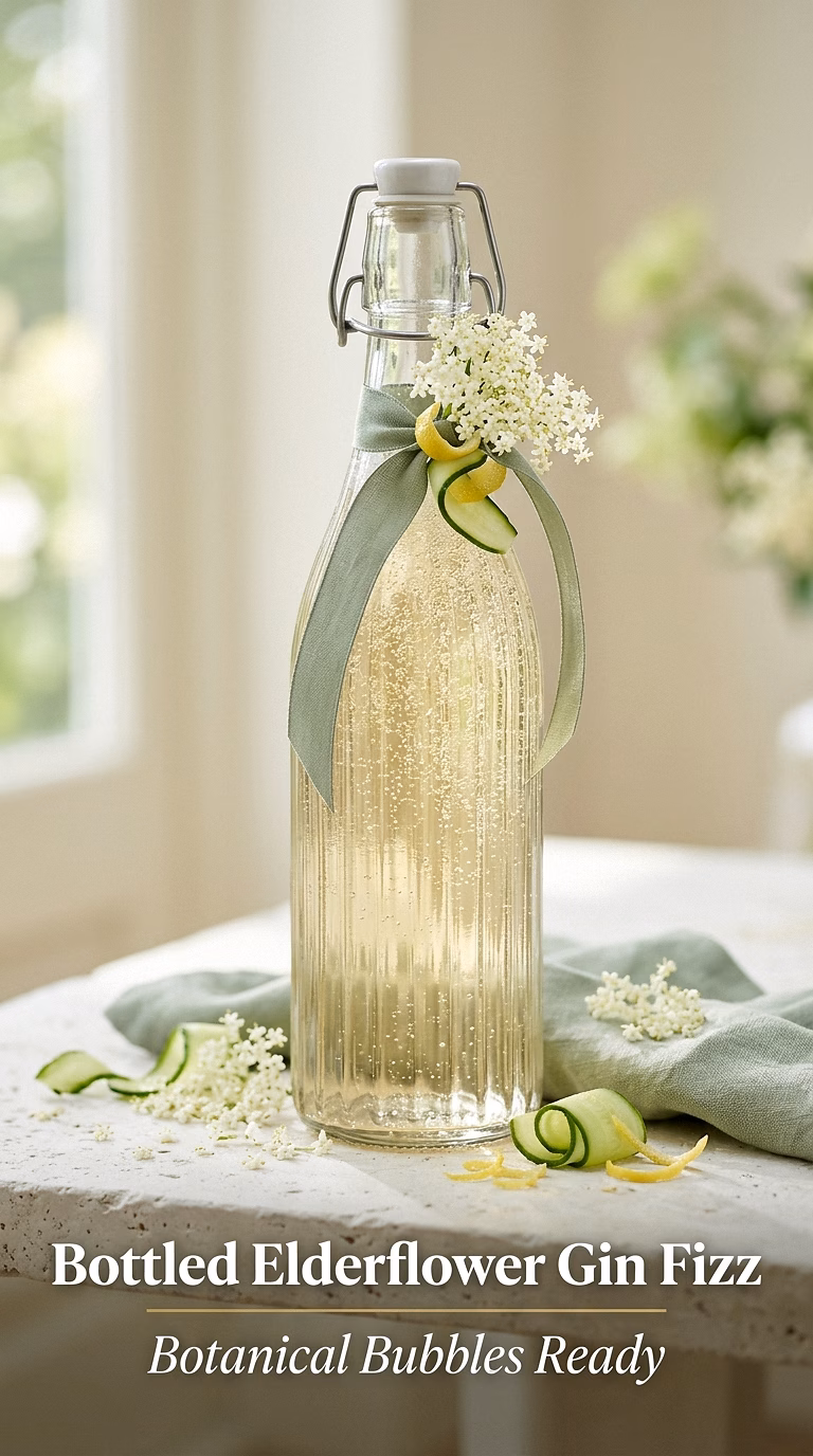 Bottled Elderflower Gin Fizz