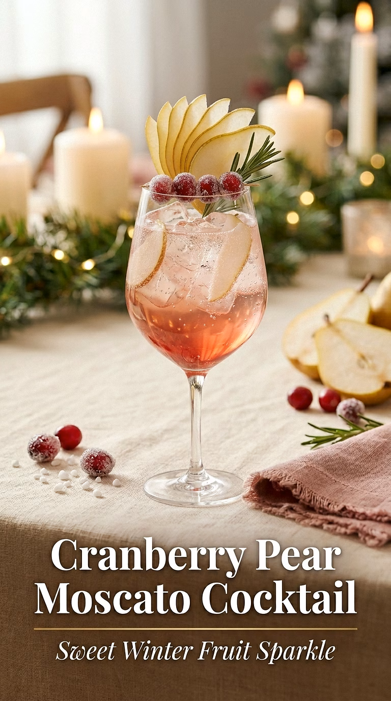 Cranberry Pear Moscato Cocktail