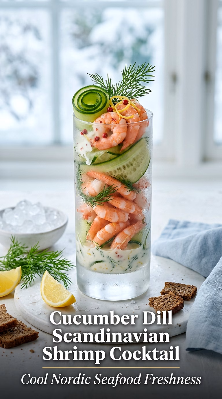 Cucumber Dill Scandinavian Shrimp Cocktail