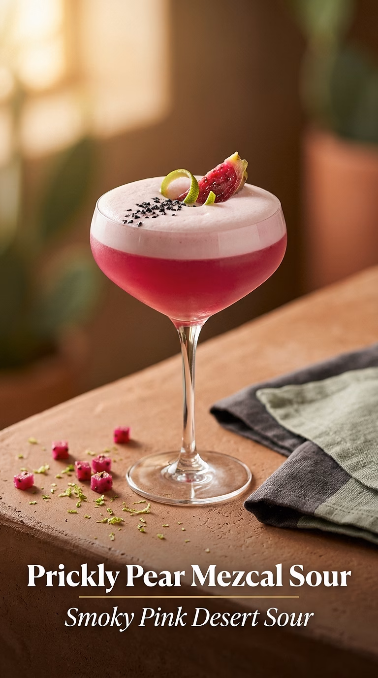 Prickly Pear Mezcal Sour