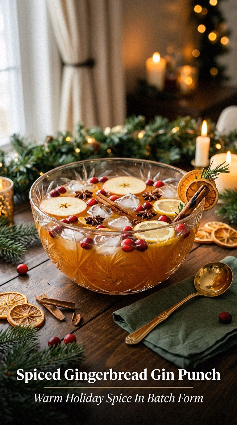 Spiced Gingerbread Gin Punch